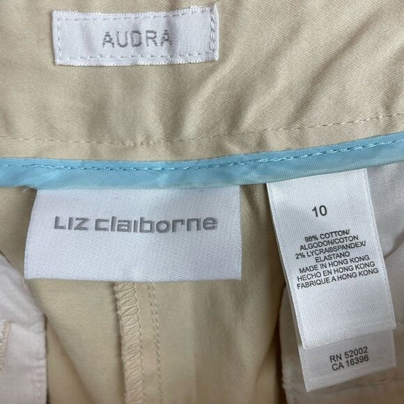 Liz Claiborne Audra Khaki Pants Size 10 EUC - Picture 5 of 5